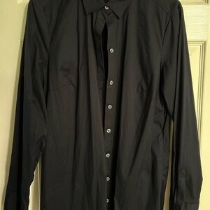 Ann Taylor Classic Navy Blue Blouse